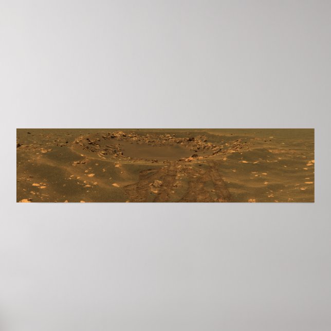 An impact crater in the Meridian Planum region Poster (Front)