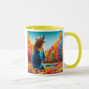 An imposing bear, standing on its back legs. mug
