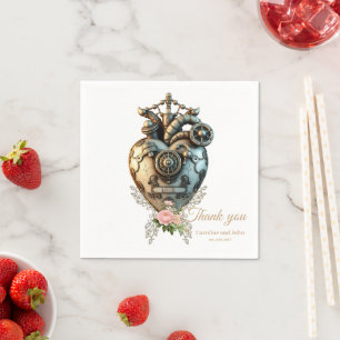 An impressive steampunk hear napkins