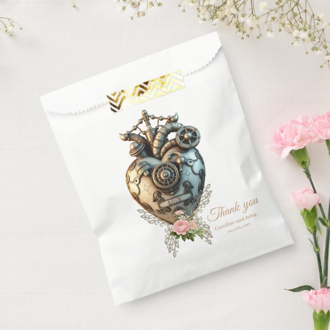 An impressive steampunk heart  favor bag (Sealed)