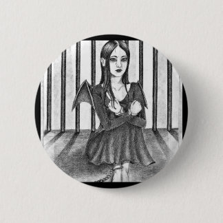 An imprisoned angel pinback button