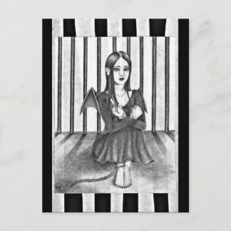 An imprisoned angel postcard