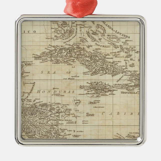 An index map metal ornament (Front)