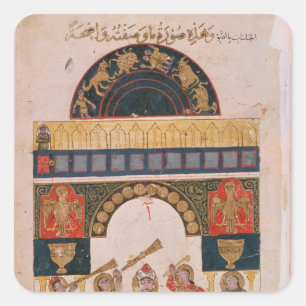 An Indian astrological chart Square Sticker