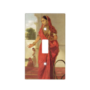 An Indian Dancing Girl with a Hookah, 1772 (oil on Light Switch Cover