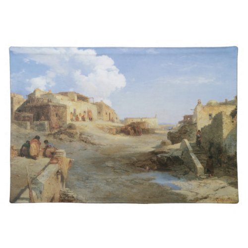 An Indian Pueblo Laguna New Mexico by Moran Cloth Placemat