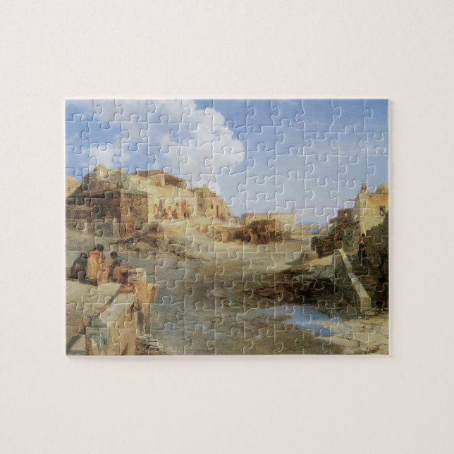 An Indian Pueblo, Laguna, New Mexico by Moran Jigsaw Puzzle (Horizontal)