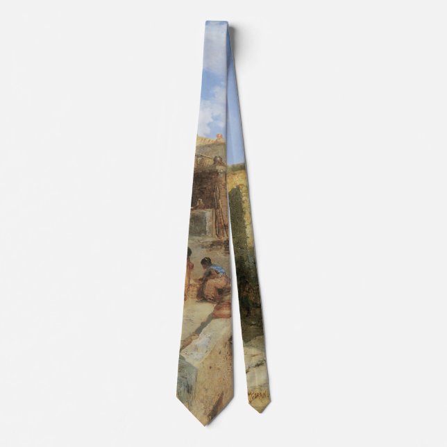 An Indian Pueblo, Laguna, New Mexico by Moran Tie (Front)