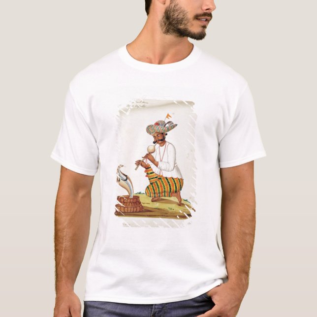 An Indian Snake Charmer with a Cobra, from a Frenc T-Shirt (Front)
