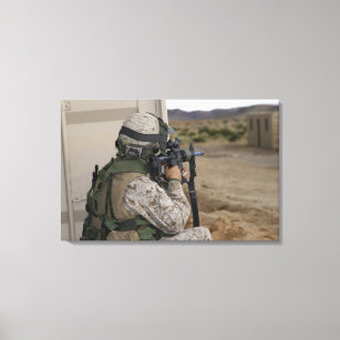 An infantry scout canvas print