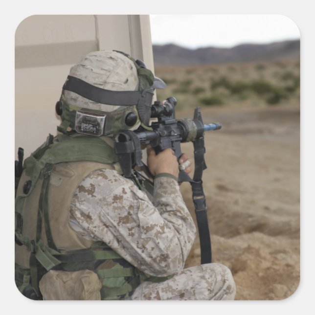 An infantry scout square sticker (Front)