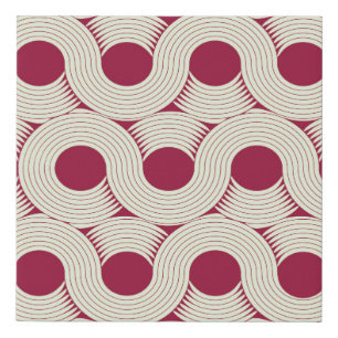 an infinite moebius stripe seamless tile, in red a faux canvas print