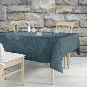 An initiation of the mass blue circle tablecloth