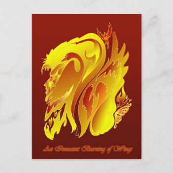 An Innocent Burning Of Wings Surreal Postcard by TheInspiredEdge at Zazzle