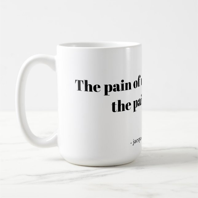 An inspirational quote for runners coffee mug (Left)