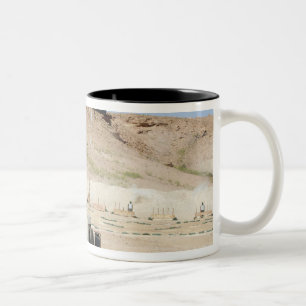 An instructor watches as an Iraqi army soldier Two-Tone Coffee Mug