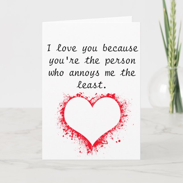 An interesting congratulations for Valentine's Day Holiday Card (Front)
