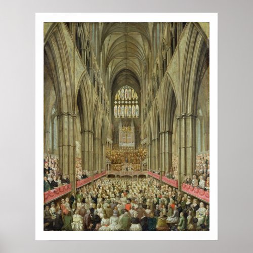 An Interior View of Westminster Abbey on the Comme Poster