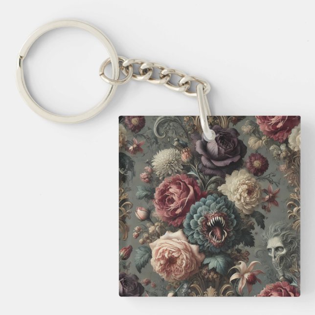🩸 An Intimidating Bloom – Gothic Victorian Keychain (Front)