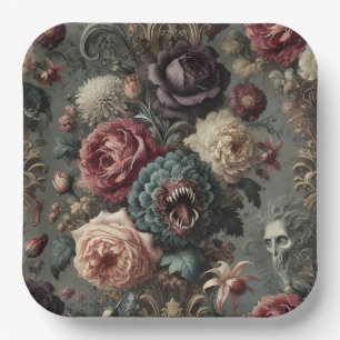 🩸 An Intimidating Bloom – Gothic Victorian Paper Plates