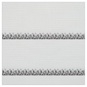 An intricate black and white floral design set aga fabric
