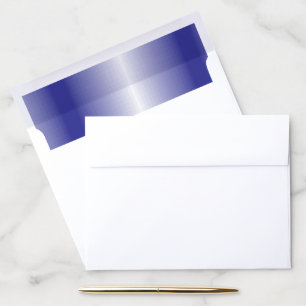 An intricate blue geometric pattern with symmetric envelope liner