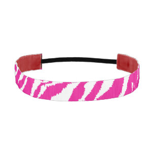 An intricate floral pattern in pink and white, art athletic headband
