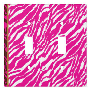 An intricate floral pattern in pink and white, art light switch cover