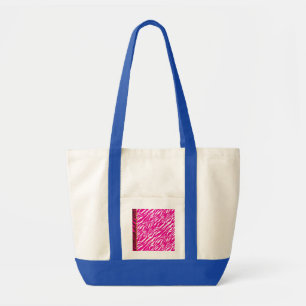 An intricate floral pattern in pink and white, art tote bag