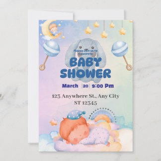 An invitation for a baby shower filled with joy.