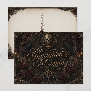 An Invitation Is Coming Gothic Halloween Ball Post