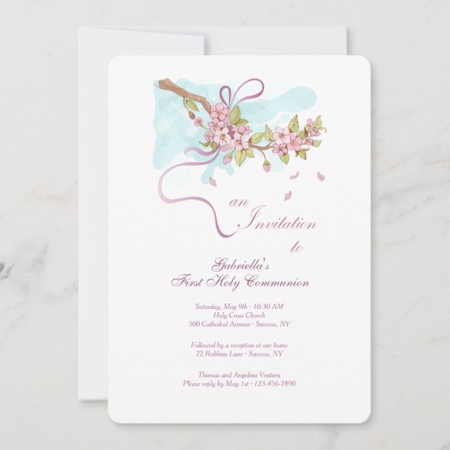 An Invitation to First Holy Communion (Front)