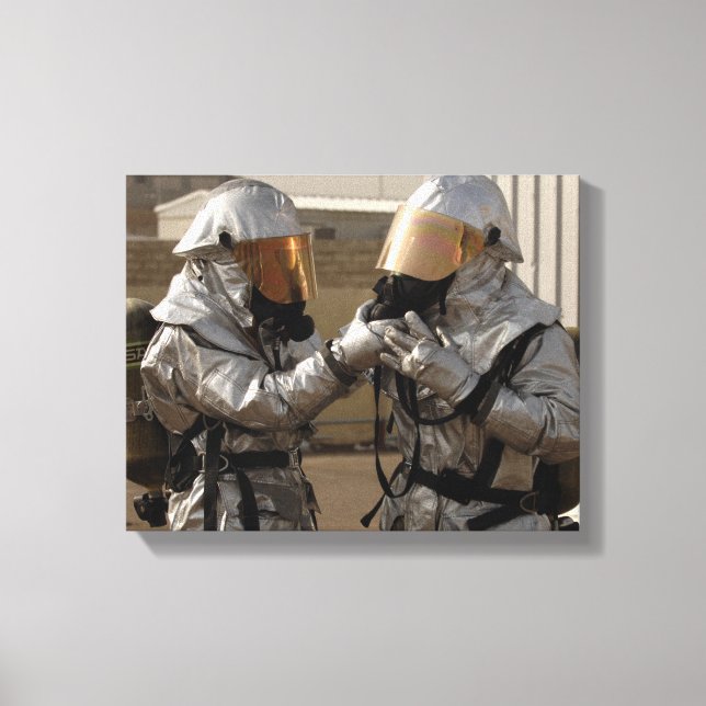An Iraqi firefighter Canvas Print (Front)