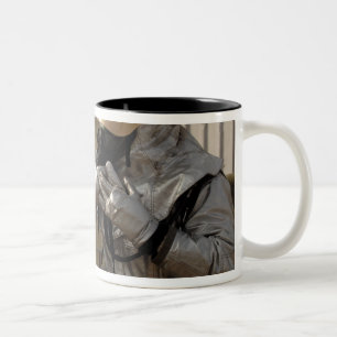 An Iraqi firefighter Two-Tone Coffee Mug