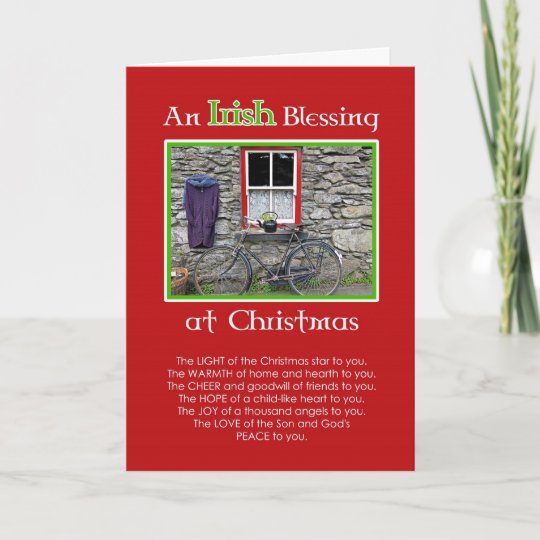 An Irish Blessing at Christmas Holiday Card | Zazzle.com