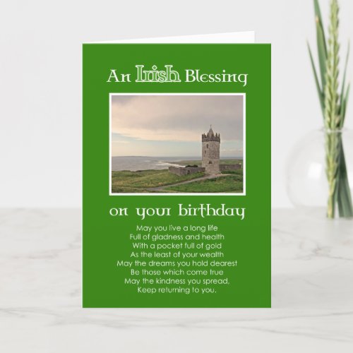 An Irish Blessing _ Birthday Custom photo card
