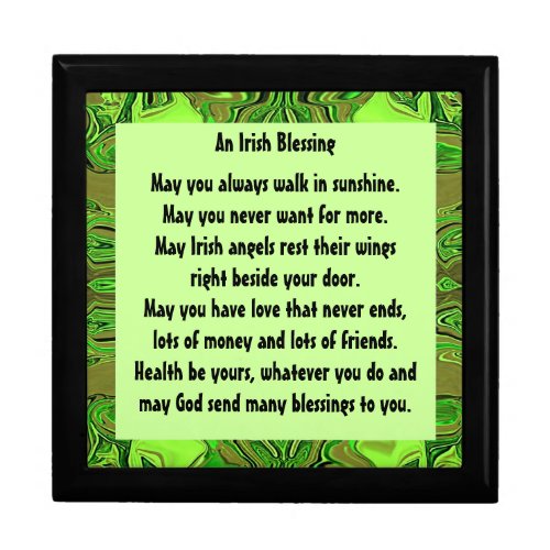 An Irish blessing box