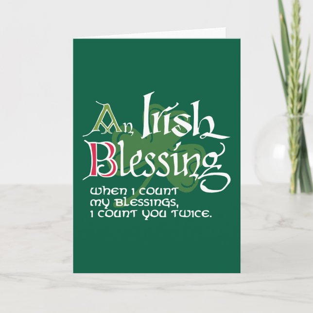 An Irish Blessing Card (Front)