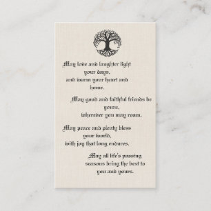 An Irish Blessing Favor Card With Monogram