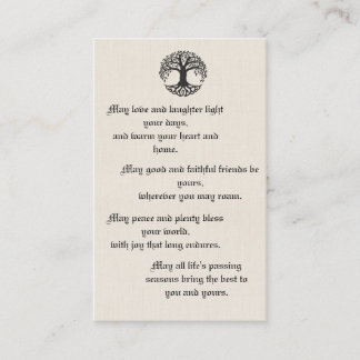 An Irish Blessing Favor Card With Monogram