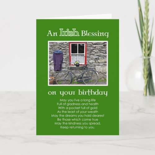 An Irish Blessing on your Birthday Card