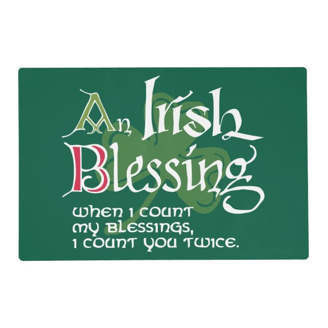 An Irish Blessing Placemat (Front)
