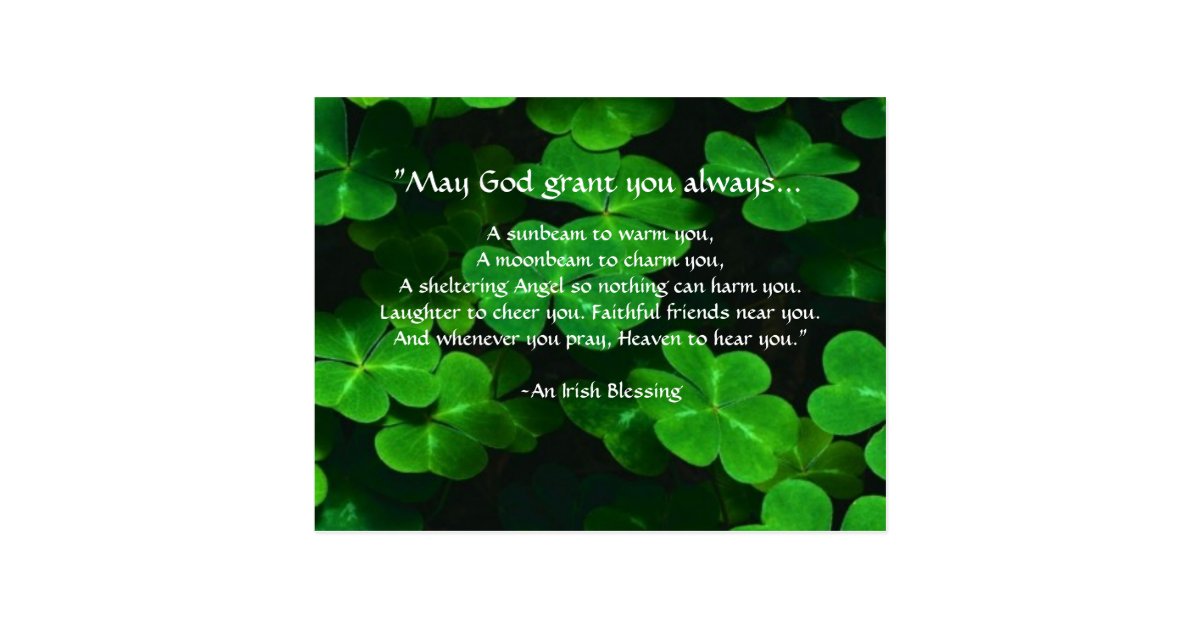 An Irish Blessing Postcard