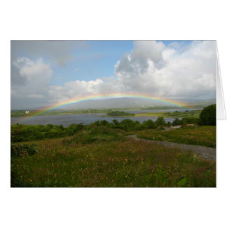 An Irish Blessing, Rainbow over Lake in Ireland Cards