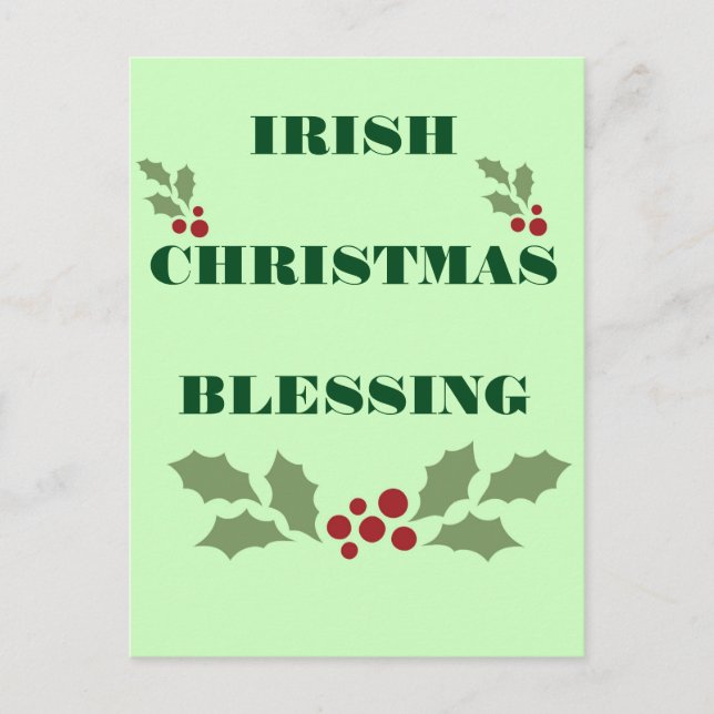 An Irish Christmas Holiday Postcard (Front)