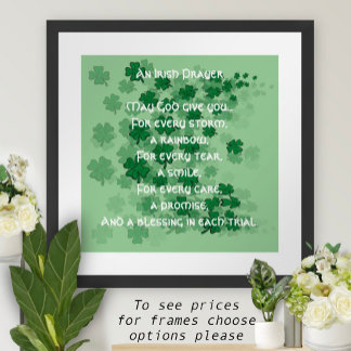 An Irish Prayer - Every Tear -A Smile Framed Art