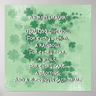 An Irish Prayer - Every Tear -A Smile Poster