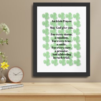 An Irish Prayer Framed Art