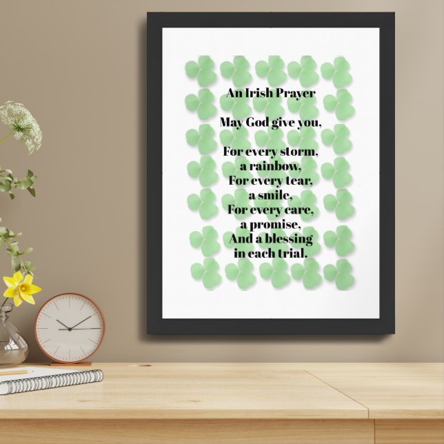 An Irish Prayer Framed Art (Table Top)