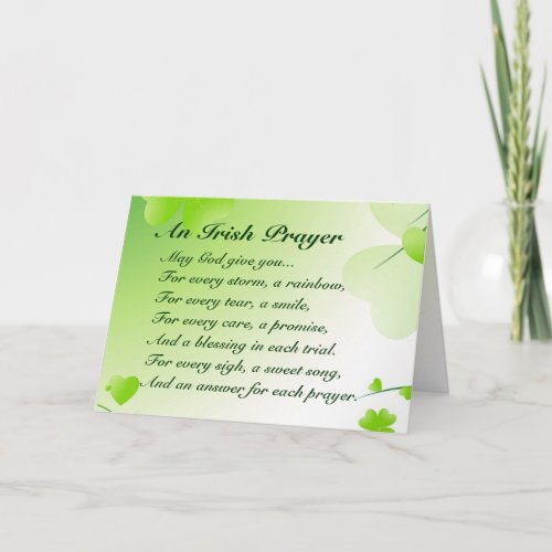 An Irish Prayer _ St Patricks Card